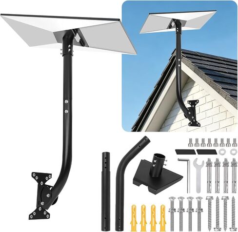 Wall Mount for Starlink Gen 3, Heavy Duty Roof Mount with Pipe Adapter | 19 inch for Starlink Standard 4/4X, 360° Adjustable, Weatherproof Carbon Steel 28-55mm Adapter, V3/V4/Gen 4, Mounting Kit in Kuwait
