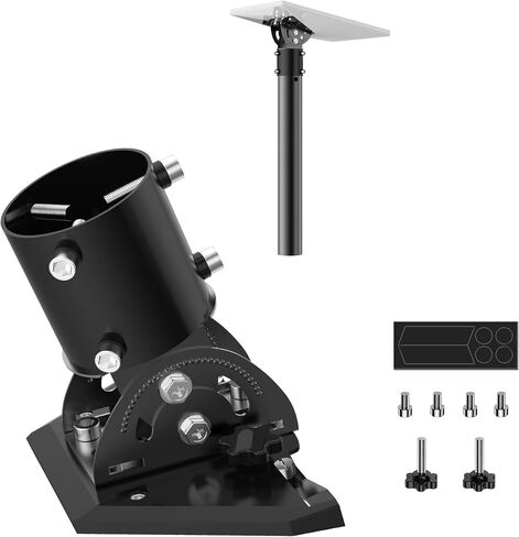 Starlink Mini Pipe Adapter for Mini Mini X, Fits 1-2.05 in Pole Mount | Aluminum alloy plate with painted iron shaft, fits 1-2.05 in poles, 160° tilt, 360° rotation, fast setup for RV in Kuwait