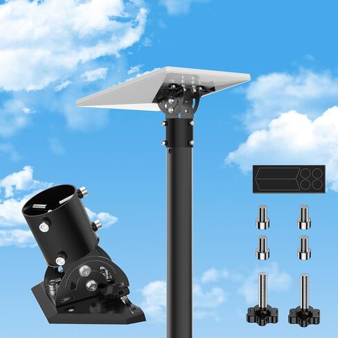 Starlink Mini Pipe Adapter for Mini Mini X, Fits 1-2.05 in Pole Mount | Aluminum alloy plate with painted iron shaft, fits 1-2.05 in poles, 160° tilt, 360° rotation, fast setup for RV in Kuwait