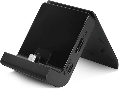 TV Dock Station for Switch 2 and Gen 1, Mini Portable TV Base Docking Station Charging Stand Playstand Replacement Accessories with 4K@120Hz HDMI Adapter for Switch, OLED in Saudi Arabia