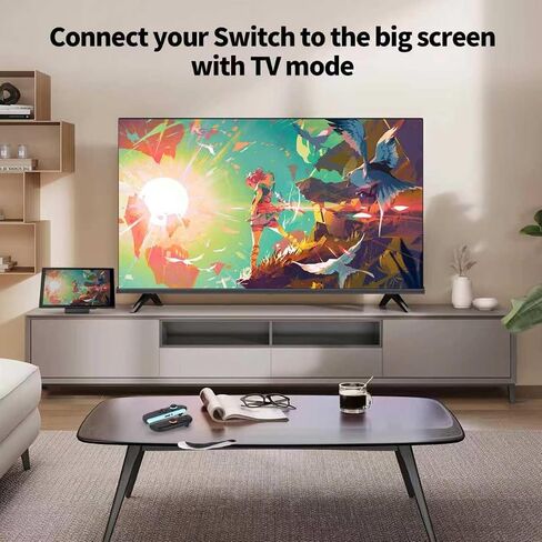TV Dock Station for Switch 2 and Gen 1, Mini Portable TV Base Docking Station Charging Stand Playstand Replacement Accessories with 4K@120Hz HDMI Adapter for Switch, OLED in Saudi Arabia