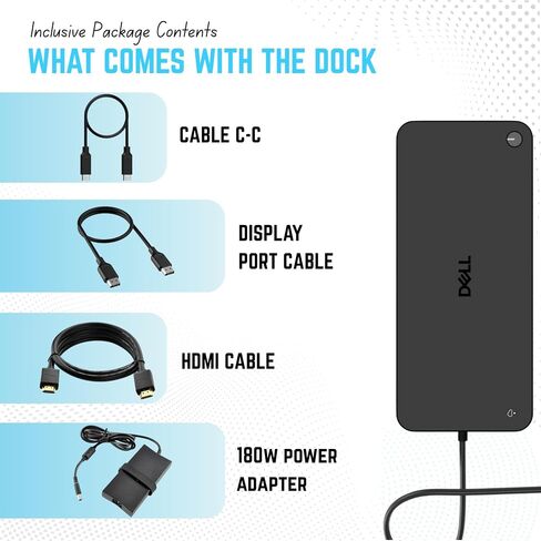 Dell Pro Smart Dock SD25 USB-C Docking Station 4 Display, Remote Management | 40Gbps Data Transfer, 4K Multi-Display Support, 180W Adap ter, USB-C/HDMI/DisplayPort Cables Included, Modular Upgrade Design in Saudi Arabia