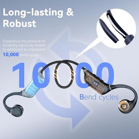 MONODEAL Bone Conduction Headphones Open Ear Bluetooth Running 10H | EQ Mode Switching Lightweight Bone Conduction Earbuds IP65 Waterproof in Saudi Arabia
