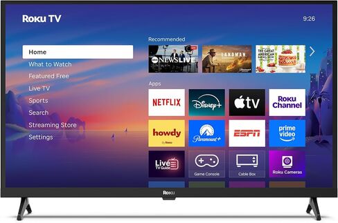 تلفزيون Roku الذكي - سلسلة مختارة مقاس 32 بوصة، تلفزيون عالي الدقة 1080 بكسل - تلفزيون Roku مع جهاز تحكم عن بعد صوتي - تلفزيون LED بشاشة مسطحة مع شبكة Wi-Fi لبث الأخبار المحلية المباشرة والرياضة والترفيه العائلي in Kuwait