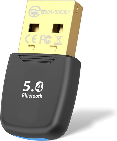 Bluetooth 5.4 Adapter USB Bluetooth Dongle for PC Windows 11/10/8.1 | Plug & Play Bluetooth Receiver for Keyboard/Mouse/Headphone/Speakers/Printer, EDR & BLE Modes, Long Range in Saudi Arabia