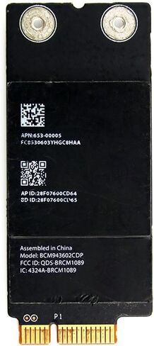 بطاقة الشبكة اللاسلكية للمطار BCM943602CDP بديلة لجهاز iMac 21 بوصة A1418 و27 بوصة A1419 WiFi Bluetooth 4.2 بطاقة شبكة المطار ثنائية النطاق 802.11a/b/g/n/ac (أواخر 2015-منتصف 2017) in Kuwait