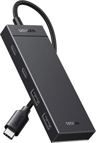 UGREEN USB C Hub، محول USB 3.2 4 في 1، 2 xUSB-C و2xUSB-A، ألومنيوم | موسع مقسم 4 منافذ بسرعة 10 جيجابت في الثانية لأجهزة MacBook Pro/Air وiPad Pro وiPhone 17 وGalaxy S26 وSurface والكمبيوتر الشخصي وأجهزة الكمبيوتر المحمولة والمزيد in Kuwait