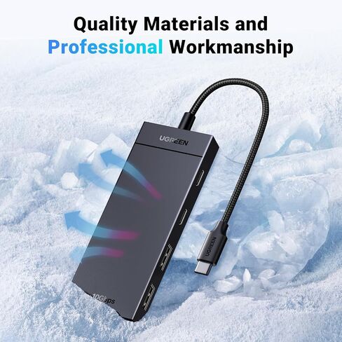UGREEN USB C Hub، محول USB 3.2 4 في 1، 2 xUSB-C و2xUSB-A، ألومنيوم | موسع مقسم 4 منافذ بسرعة 10 جيجابت في الثانية لأجهزة MacBook Pro/Air وiPad Pro وiPhone 17 وGalaxy S26 وSurface والكمبيوتر الشخصي وأجهزة الكمبيوتر المحمولة والمزيد in Kuwait