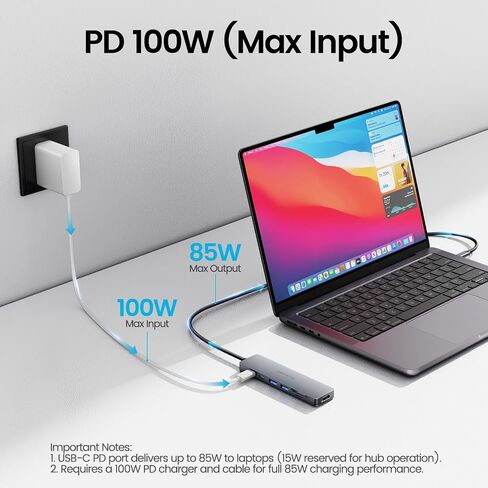 31.5'' USB C Hub Multiport Adapter HDMI 4K for MacBook Neo, iPad | 7 in 1 USB C Docking Station with HDMI 4K@60Hz, 100W PD Fast Charging, 3 USB 3.0 Data Port, SD/TF Card Reader for Laptop, PC in Saudi Arabia