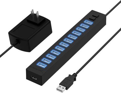 SABRENT 4-Port Portable USB 2.0 Hub for Laptop & Tablet (HB-MCRM) | Compact travel hub; 9.5-inch cable; for Ultrabook, MacBook Air, Windows tablet PC in Saudi Arabia