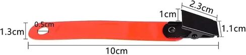 48pcs Reflective Trail Markers with Clips for Hunting Night Day Orange | Hi-vis orange, reflective clips for marking routes & blood trails. Durable plastic, 10cm. in Saudi Arabia