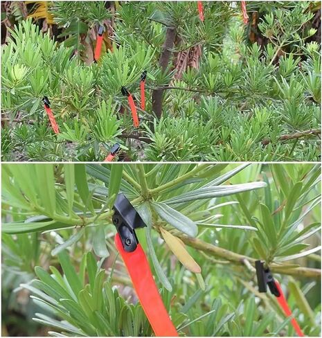 48pcs Reflective Trail Markers with Clips for Hunting Night Day Orange | Hi-vis orange, reflective clips for marking routes & blood trails. Durable plastic, 10cm. in Saudi Arabia