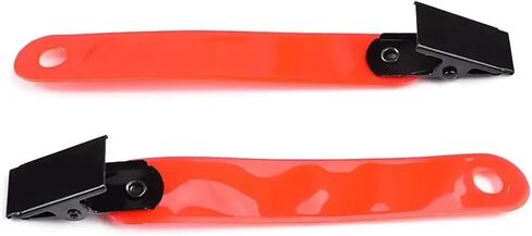 48pcs Reflective Trail Markers with Clips for Hunting Night Day Orange | Hi-vis orange, reflective clips for marking routes & blood trails. Durable plastic, 10cm. in Saudi Arabia