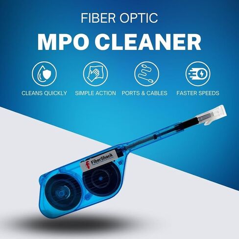 Fibershack - MPO Fiber Optic Cleaner - Commercial Grade Rotating MPO Fiber Cleaner for Ports, Ferrules, Cables & QSFP Transceivers in Data Center environments - 600 Cleans in Saudi Arabia
