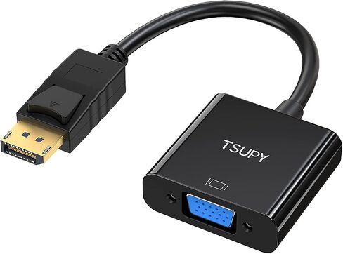 TSUPY DisplayPort to VGA, 1080P DP Adapter Gold-Plated Display Port Converter Male to Female VGA Cable Adapters to Connect Your Computer to a Large Screen, Projector,Monitor,HDTV and More in Saudi Arabia