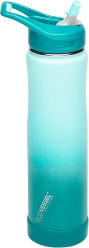 EcoVessel Summit 24 oz Insulated Straw Water Bottle Smoke Black in Saudi Arabia