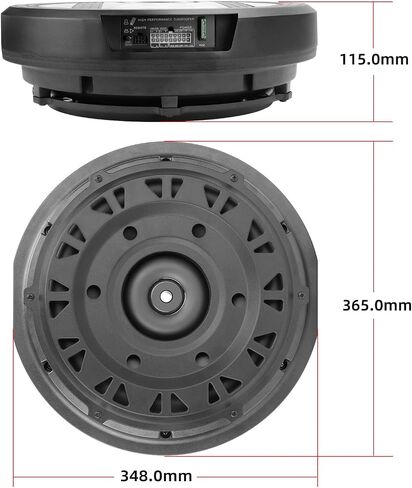 1600W 12" Spare Tire Subwoofer with Built-in Amp, Anti-Theft Hidden Design, 400W RMS Deep Bass Car Subwoofer, Easy Install Powered Subwoofer for Car Audio, Fits 15"/16"/17" Wheels in Saudi Arabia