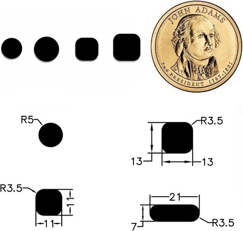 Camera Vinyl Covers | Low-Tack Restickable Webcam Cover Sticker,Privacy Protection Accessory, No Residue Application, Safe Screen Closure - Dots,Squares and Bars, 18 Pieces - Black in Saudi Arabia