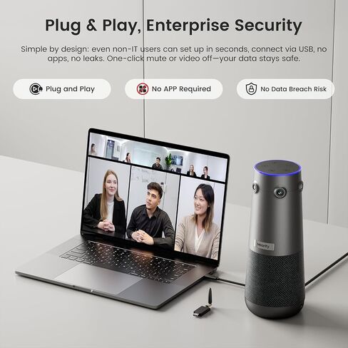 NEARITY 360 Alien 4K Video Conference Camera with WiFi Adapter, 8MP Video Conferencing Webcam with Microphone and Speaker, 3 AI Modes, 6 Noise Cancelling Mics, Auto Framing in Saudi Arabia