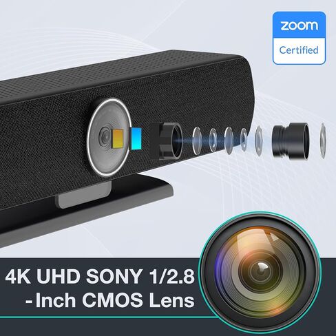 TB5 Video Conferencing System - Zoom Certificated, Ultra 4K Pro Audio and Video Conference Room Camera with 4 Microphone Arrays & Stereo Speakers, 120° Wide Angle Webcam for TV/Meeting Room in Saudi Arabia