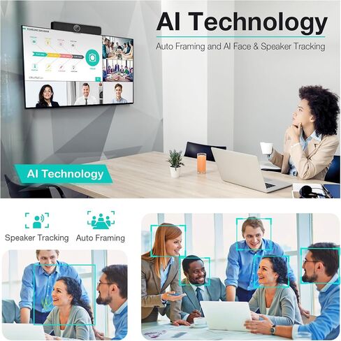 TB5 Video Conferencing System - Zoom Certificated, Ultra 4K Pro Audio and Video Conference Room Camera with 4 Microphone Arrays & Stereo Speakers, 120° Wide Angle Webcam for TV/Meeting Room in Saudi Arabia