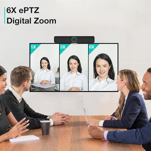 TB5 Video Conferencing System - Zoom Certificated, Ultra 4K Pro Audio and Video Conference Room Camera with 4 Microphone Arrays & Stereo Speakers, 120° Wide Angle Webcam for TV/Meeting Room in Saudi Arabia