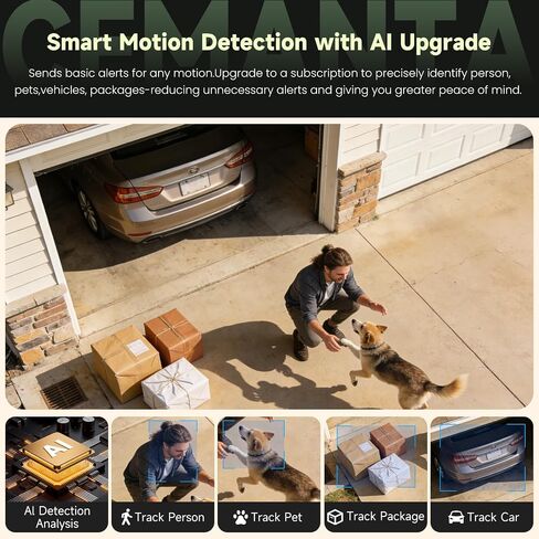 2.5K Security Camera Wireless Outdoor,Cameras for Home Security | Free Cloud Storage,2.4G/5Ghz WiFi, AI Motion Detection with Spotlight & Siren Alarm, Color Night Vision, Weatherproof in Saudi Arabia