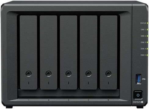 DiskStation DS1525+ 40 تيرابايت كومبو 5 فتحات SATA NAS Server 5X 8 تيرابايت بالإضافة إلى محركات الأقراص الصلبة SATA 8 جيجابايت ذاكرة الوصول العشوائي in Kuwait