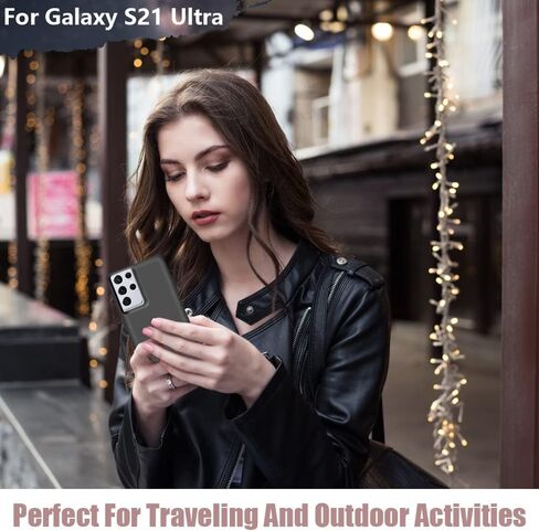 Battery Case for Samsung Galaxy S21 Ultra 5G, 5000mAh Rechargeable Extended Battery Charging Charger Case, Add 100% Extra Juice, Not for S21 or S21+ (6.8 inch) Black in Kuwait