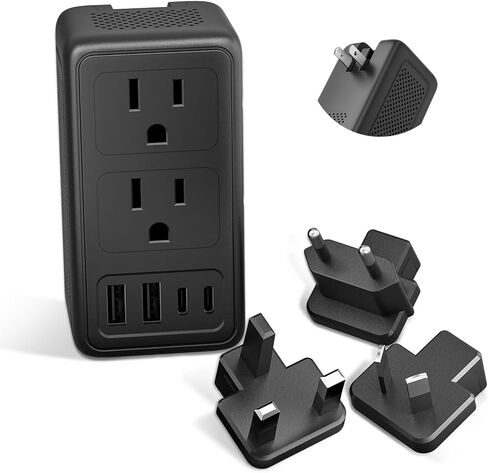 2000W Voltage Converter US to Europe | 220V to 110V Converter for European Travel, with 2 USB A and 2 USB C Ports in Saudi Arabia