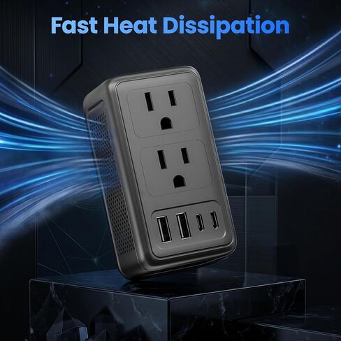 2000W Voltage Converter US to Europe | 220V to 110V Converter for European Travel, with 2 USB A and 2 USB C Ports in Saudi Arabia