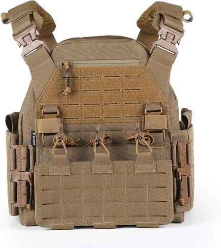 VOTAGOO Tactical Vest Plate Carrier Military Airsoft Combat Training Gear Lightweight Quick Release Molle System in Saudi Arabia