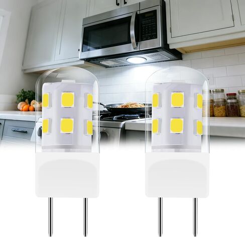 G8 LED for GE Samsung LG Microwave Light Bulb 3W 120V 6000K 2Pack | Daylight White, Heat-Resistant Glass Cover, 250lm for GE Samsung LG Microwave Light Bulbs under Hood WB25X10019 WB08X10057 in Kuwait