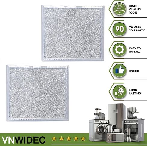 2PC Microwave Vent Filter for GE PNM9196SF2SS PNM9196SF3SS PNM9216SK1SS | Fits General Electric VM9179FL2DS, PVM9179FL3DS, PVM9179SK1SS, PVM9179SK2SS, PVM9179SK3SS, PVM9179SK4SS, PVM9195DF1BB in Saudi Arabia