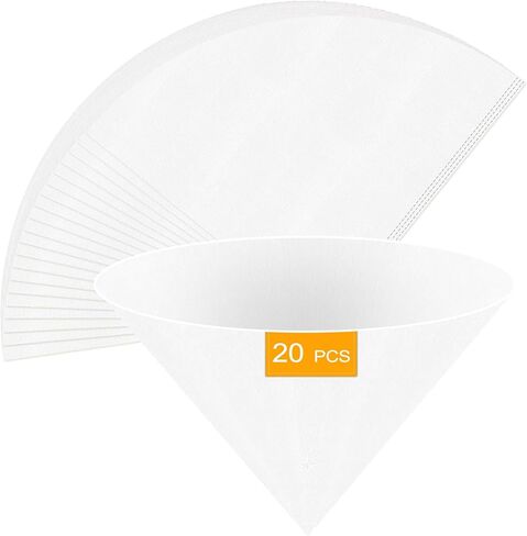 20 Pack Fryer Oil Filter, 10 Inch Deep Fryer Oil Filter Cones with Heat-Sealed Seams, Non-Woven Cooking Oil Filter for Hot Oil, Grease, Maple Syrup, Honey and Coffee in Saudi Arabia