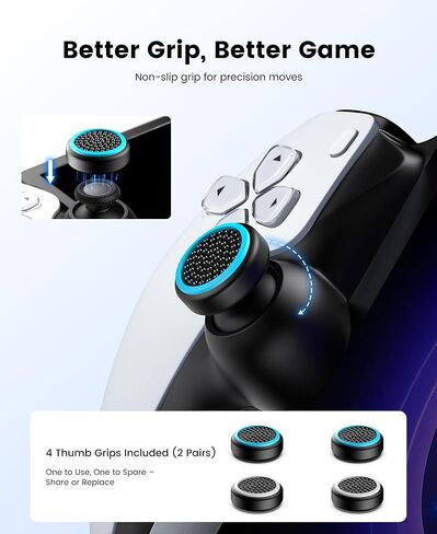 Hard Carrying Shell Case for PlayStation Portal - 5 in 1 Accessories Bundle for PS Portal with Water-Resistant PU Leather - 2 Screen Protector, Clear Skin Case, 4 Thumb Grip Caps, Hard Outer Cover for PS5 Portal Remote Player in Saudi Arabia