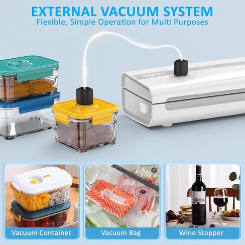 11-in-1 Vacuum Sealer for Food, Dry & Wet Auto Seal, Smart Moisture Sensor | Triple-Seal, 10s Vacuum, Built-in Cutter & Hose, Moist Mode with 10ml Liquid Tolerance, Pulse & External Modes in Saudi Arabia