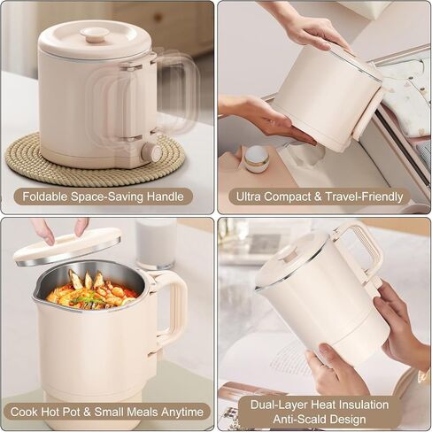 Collapsible Kettle 27.1 fl oz, 4-Min Boil, 212℉ white in Saudi Arabia