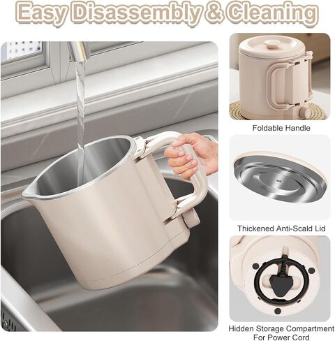 Collapsible Kettle 27.1 fl oz, 4-Min Boil, 212℉ white in Saudi Arabia