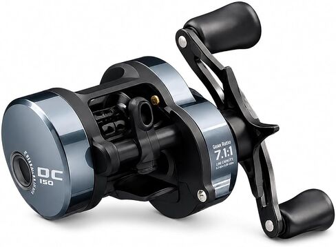Round DC Baitcasting Reel, Digital Control Anti-Backlash with Signature DC Sound, 7.1:1 Gear Ratio, 17.6LB Drag for Bass Freshwater in Saudi Arabia