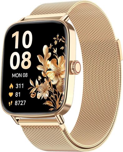 Smart Watch for Men Women, 1.85" HD Smartwatch Compatible iPhone/Samsung/Android (Answer/Make Calls), 100+ Sport Modes Fitness Tracker with Heart Rate/Sleep/SpO2 Monitor, IP68 Waterproof, Metal Band in Saudi Arabia