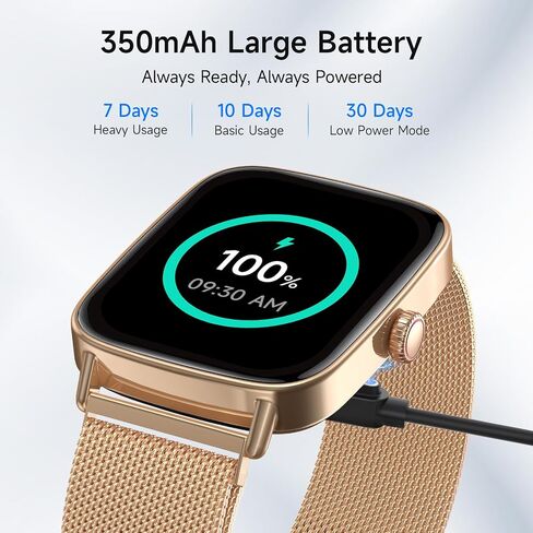 Smart Watch for Men Women, 1.85" HD Smartwatch Compatible iPhone/Samsung/Android (Answer/Make Calls), 100+ Sport Modes Fitness Tracker with Heart Rate/Sleep/SpO2 Monitor, IP68 Waterproof, Metal Band in Saudi Arabia