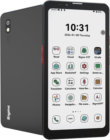 Bigme HiBreak Pro Color 6.13" ePaper E-Ink Phone with Fingerprint Unlock, NFC, 8GB+256GB, eBook Readers Android E Ink eReader Mobile Phone with Android 14, 5G Dual SIM, 300PPI, Long Battery Life Black in Saudi Arabia