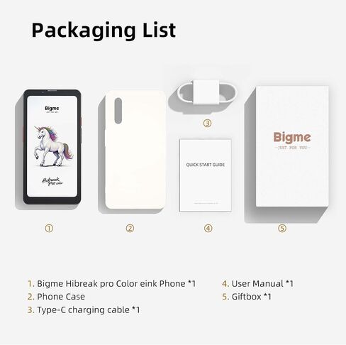 Bigme HiBreak Pro Color 6.13" ePaper E-Ink Phone with Fingerprint Unlock, NFC, 8GB+256GB, eBook Readers Android E Ink eReader Mobile Phone with Android 14, 5G Dual SIM, 300PPI, Long Battery Life Black in Saudi Arabia