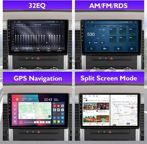 8 Core 6G + 64G راديو السيارة ستيريو لدودج رام 1500 2500 3500 2009-2012 | شاشة لمس OLED مقاس 10.1 بوصة، ترقية Android 14 للسيارة، CarPlay اللاسلكي وAndroid Auto، SWC، AM/FM/RDS، 32 EQ، كاميرا احتياطية 1080P in Kuwait