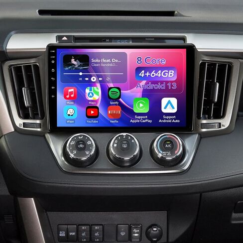 8 Core 4+64GB Car Radio Stereo for Toyota RAV4 2013-2018, Plug and Play 10.2'' Android 13 Upgrade Head Unit with Wireless Carplay/Android Auto/1080P Backup Camera/AM FM Radio in Saudi Arabia