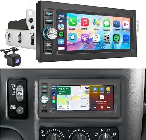 1.5 Din Car Stereo Radio GPS Navi WiFi Carplay Android Auto for 1995-2005 Chevy GMC Tahoe Yukon Suburban Avalanche Sierra S10 Blazer Jimmy Sonoma Astro C/K Silverado Malibu Lumina Camaro Corvette in Saudi Arabia