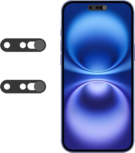 Front Camera Cover,Camera Cover Compatible with iPhone17/17Air/17Pro/17ProMax/16Pro Max/16Pro /16Plus/16/15Pro Max/15Pro/15Plus/15/14Pro/14Pro Max,Camera Protector Protect Privacy and Security(Silver) in Kuwait