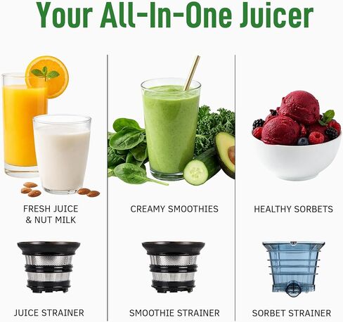 Kuvings AUTO10 Cold Press Juicer Machine, Hands-Free, 100 oz, Silver | Self-Feeding - Easy to Clean, Quiet 240W Motor, Large Masticating Juicer – Designed for Silky Juice with Low Pulp in Saudi Arabia