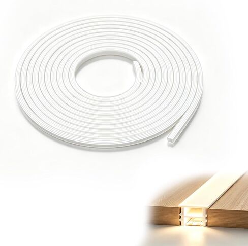 Flexible Silicone LED Channel 16.4FT/5M, Indoor LED Strip Diffuser for Up to 11.6mm Wide LED Strips, Soft Silicone Light Cover Tube for DIY Neon Lighting, Linear Lighting Decoration Indoor Use in Saudi Arabia